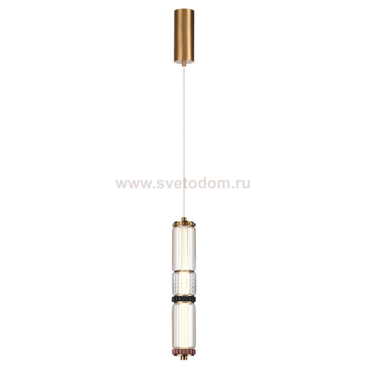 5455/12L L-VISION ODL_EX26 043 сатин.латунь/терракот/черный Подвес LED 12W 4000K COLLIER