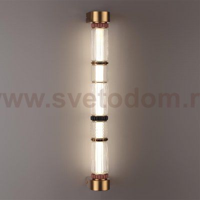 5455/18WL L-VISION ODL_EX26 043 сатин.латунь/терракот/черный Настенный светильник LED 22W 4000K COLLIER