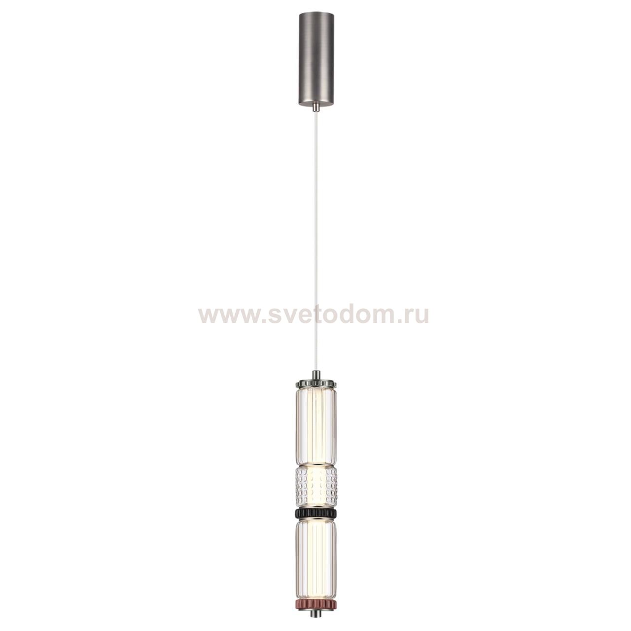 5456/12L L-VISION ODL_EX26 045 темный сатин.никель/терракот/черный Подвес LED 12W 4000K COLLIER