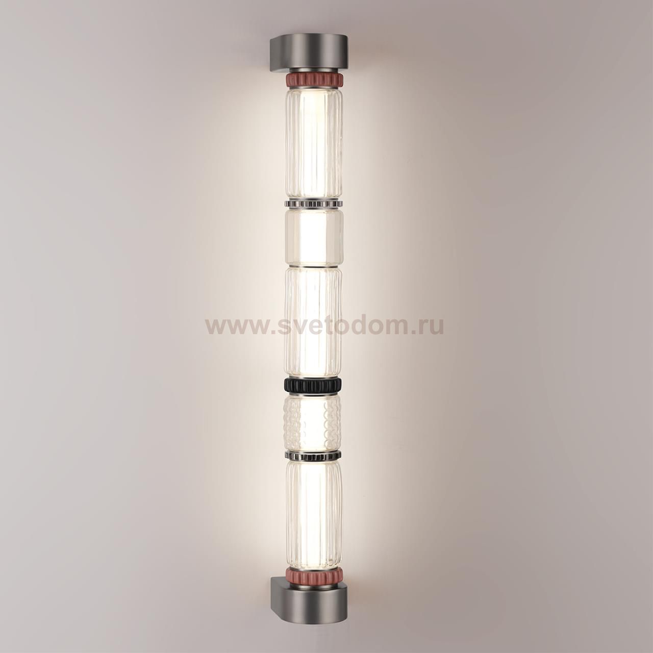 5456/18WL L-VISION ODL_EX26 045 темный сатин.никель/терракот/черный Настенный светильник LED 22W 4000K COLLIER