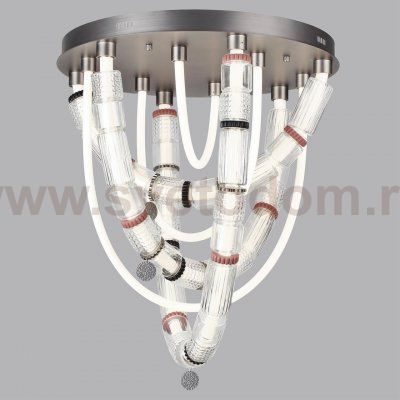 5456/80CL L-VISION ODL_EX26 045 темный сатин.никель/терракот/черный Люстра потолочная LED 80W 4000K COLLIER