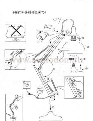 Настольная лампа Eglo 94699 BORGILLIO