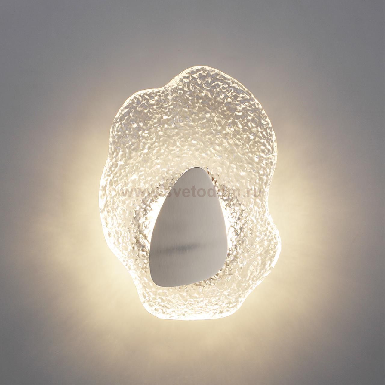 5460/12WL L-VISION ODL_EX26 никель/прозрачный/никель/металл/стекло Настенный светильник LED x 12W 3000K CORALLA