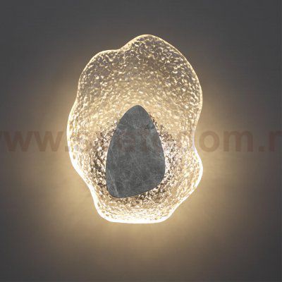 5461/12WLB L-VISION ODL_EX26 черный/прозрачный/серый/металл/стекло/мрамор Настенный светильник LED x 12W 3000K CORALLA