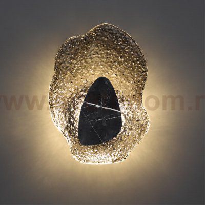 5461/12WL L-VISION ODL_EX26 черный/дымчатый/черный/металл/стекло/мрамор Настенный светильник LED x 12W 3000K CORALLA