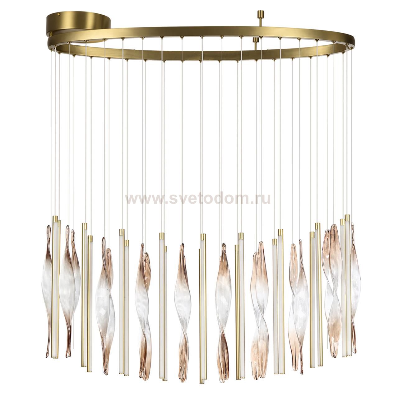 5468/118L L-VISION ODL_EX27 сатинированн.латунь/градиент коричн./металл/стекло Люстра LED 118W SPIRA