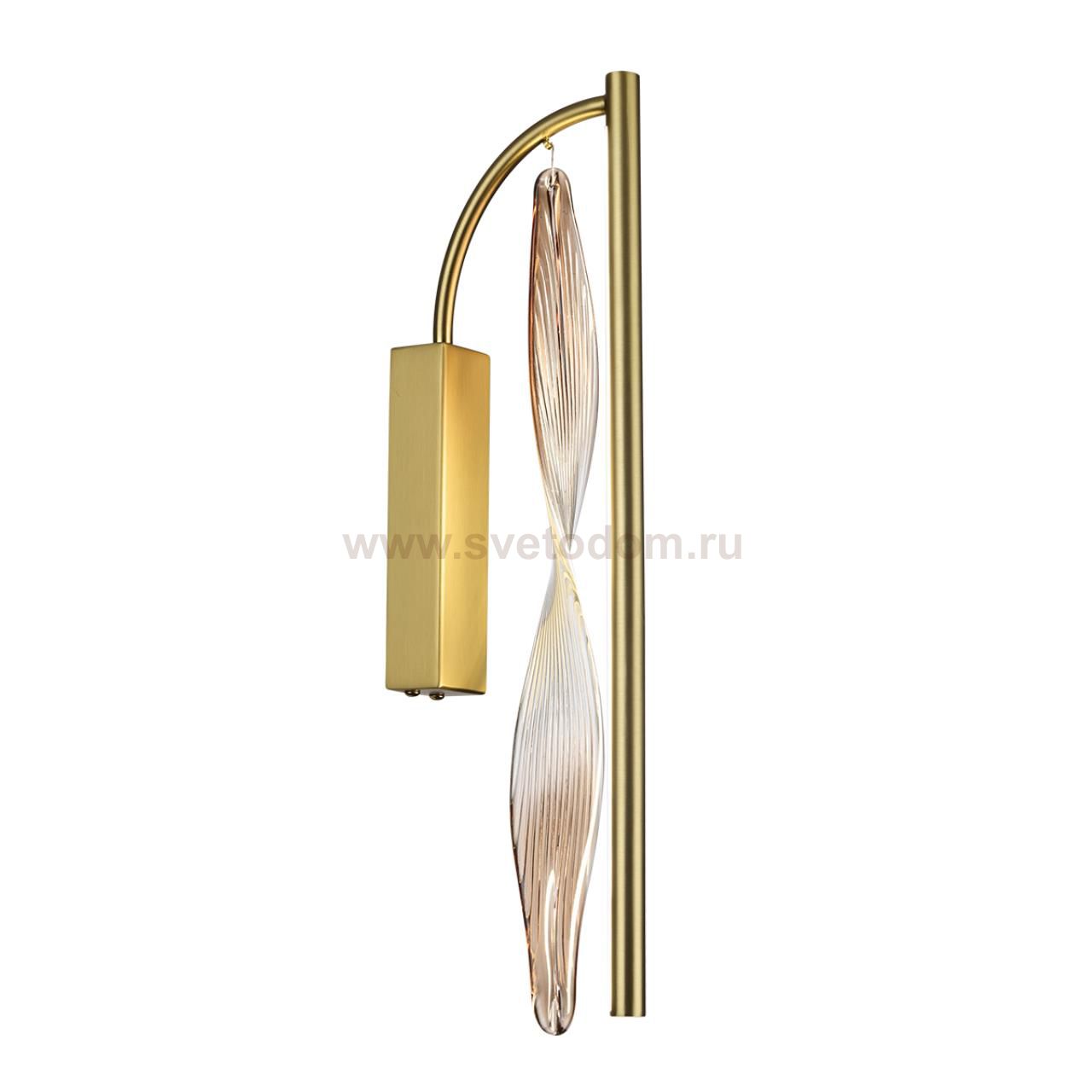 5468/4WL L-VISION ODL_EX27 сатинированн.латунь/градиент коричн./металл/стекло Настенный светильник LED*4W 3500K SPIRA