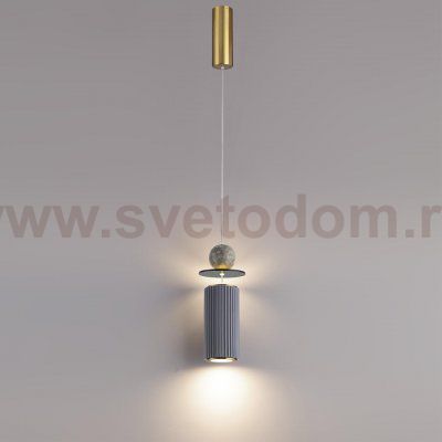 5475/10LB L-VISION ODL_EX27 сатинированн.латунь/синий/металл/стекло/мрамор/керамика Подвес LED*10W 3000K 311lm JAZZ