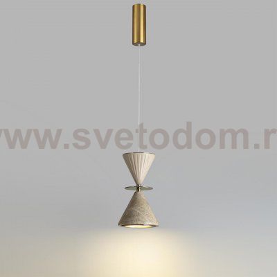 5475/10LC L-VISION ODL_EX27 сатинированн.латунь/бежевый/металл/стекло/мрамор/керамика Подвес LED*10W 3000K 699lm JAZZ