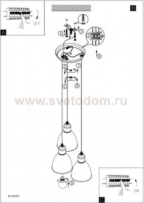 Подвесной светильник Eglo 49493 PRIDDY 1