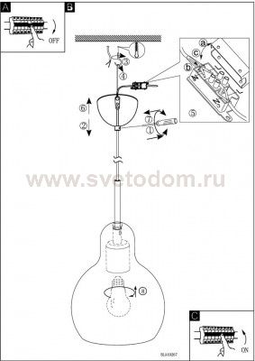 Подвесной светильник Eglo 49267 BRIXHAM
