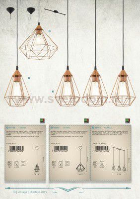 Светильник подвесной Eglo 94195 TARBES