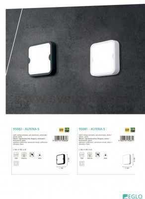 Уличный светодиодный настенно-потолочный светильник Eglo 95081 ALFENA-S