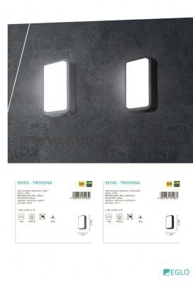 Уличный светодиодный настенный светильник Eglo 95105 TROSONO
