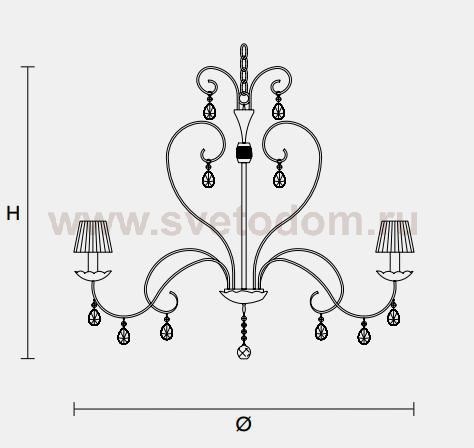 Подвесной светильник Masiero CLASSICA 5660 8