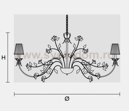 Подвесной светильник Masiero CLASSICA 5662 8