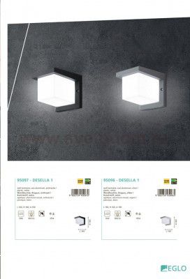 Уличный светодиодный настенный светильник Eglo 95096 DESELLA 1