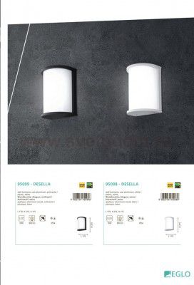 Уличный светодиодный настенный светильник Eglo 95099 DESELLA