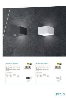 Уличный светодиодный настенный светильник Eglo 95102 MONFERO