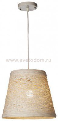 Светильник подвесной из ротанга Velante 569-716-01 бежевый