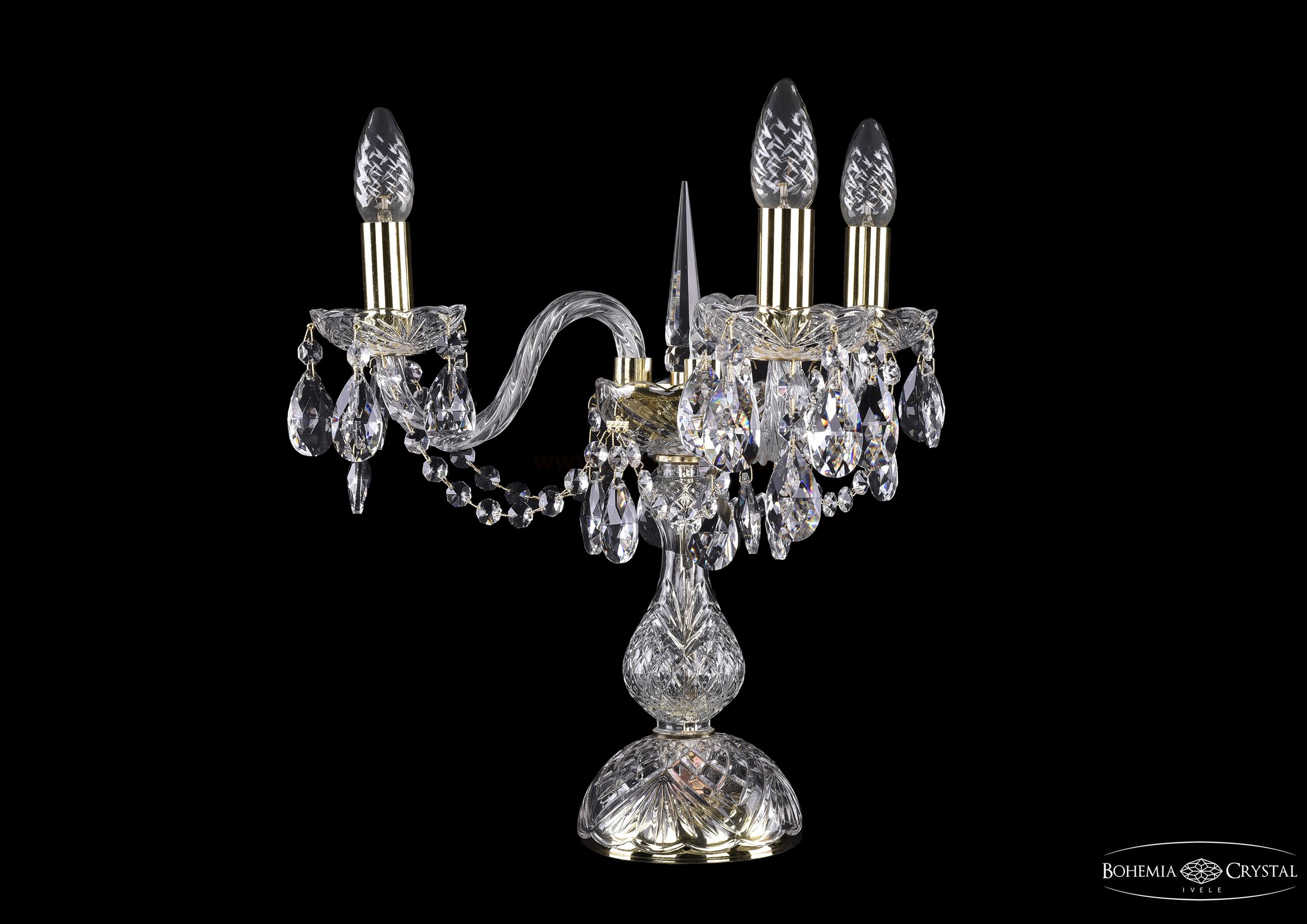 Настольная лампа Bohemia Ivele 5706/3/141/G