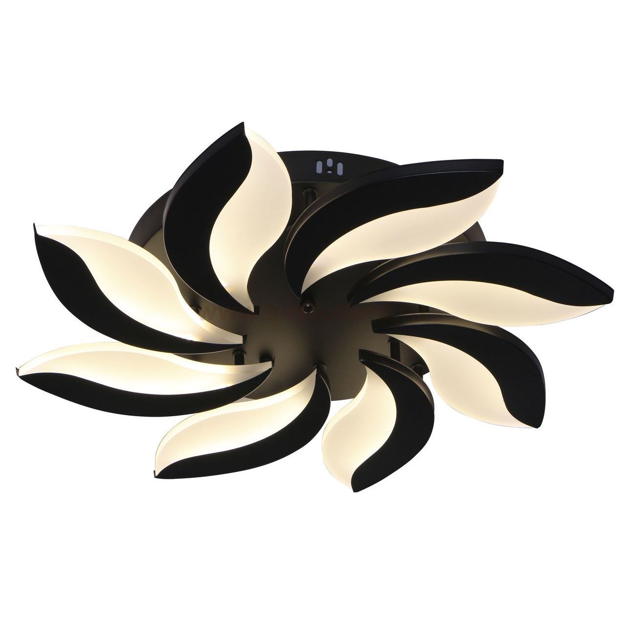 Светильник ФРЕЗИЯ черный d58 h16,5 Led 67W (3000-6000K) c пультом ДУ, с диммером Kink light 5810,19