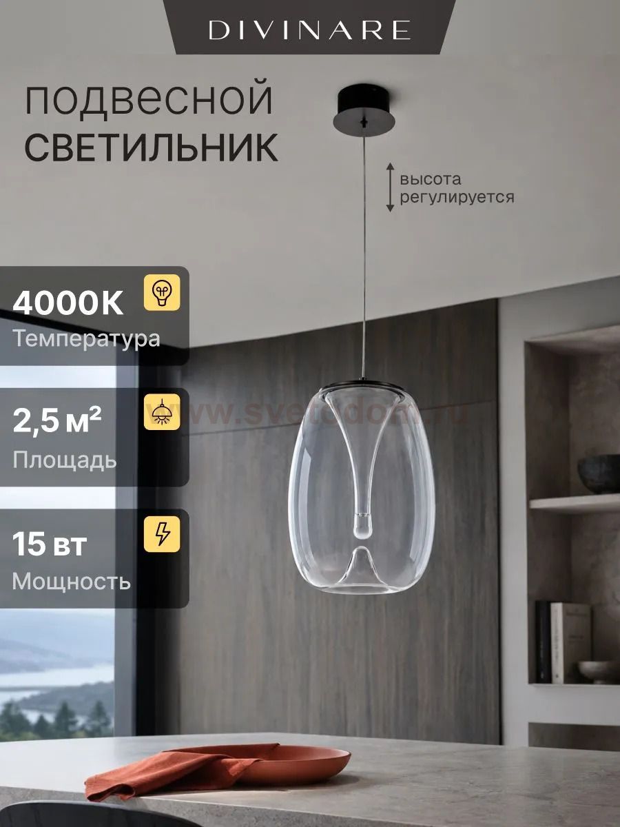Светильник подвесной Divinare 5874/09 SP-15 CAMPO