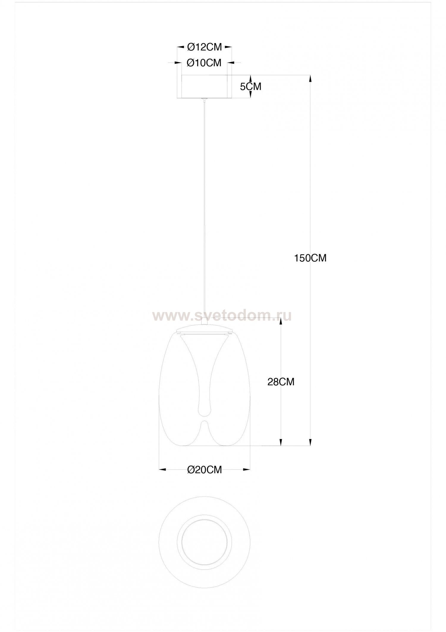 Светильник подвесной Divinare 5874/09 SP-8 CAMPO