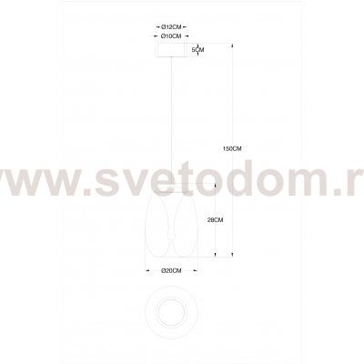 Светильник подвесной Divinare 5874/09 SP-8 CAMPO