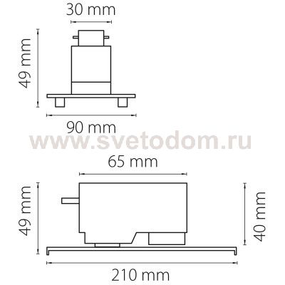 Трековое крепление с 1-фазным адаптером к 05122x Lightstar 592046 Asta