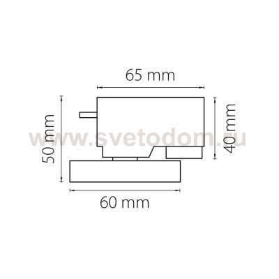 Трековое крепление с 1-фазным адаптером к 05104x Lightstar 592076 Asta