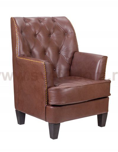 Кожаное кресло Noff Leather MAK interior 5KS24022-BRL Коричневый
