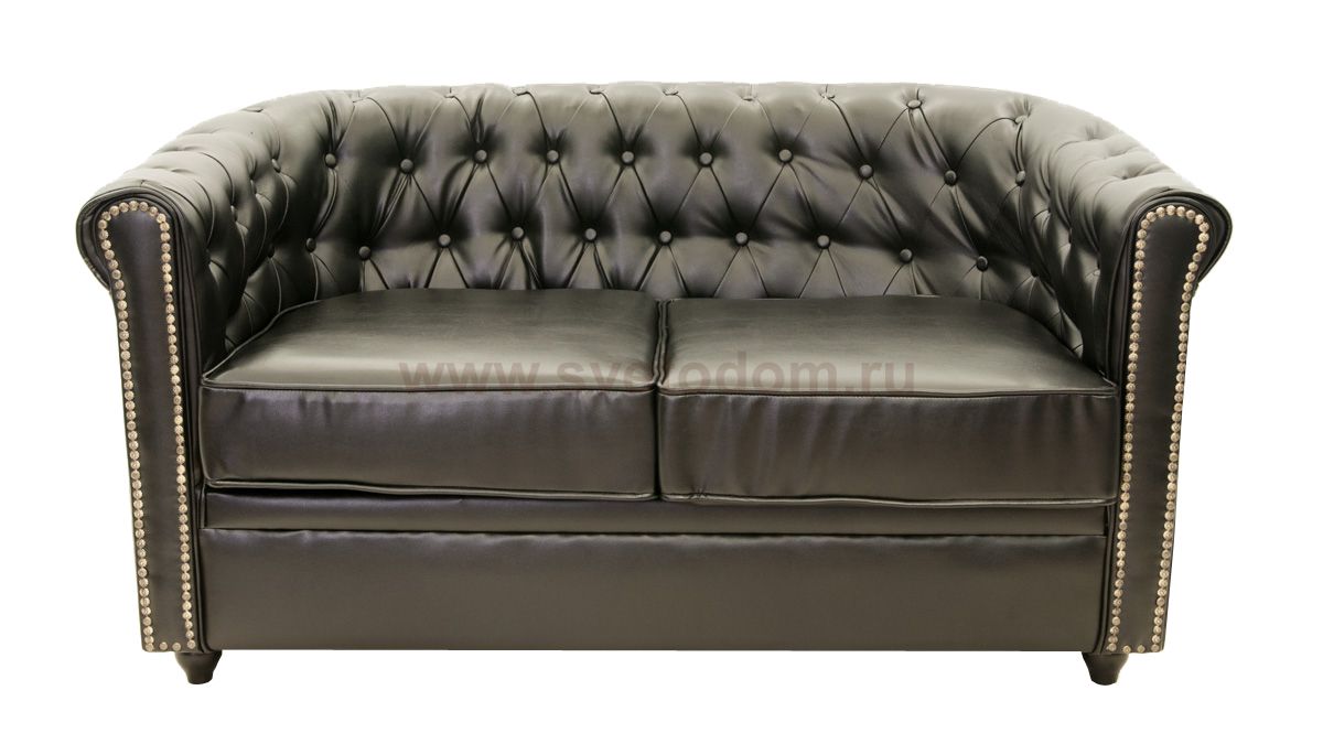 Диван кожаный Karo Black 2S MAK interior 5KS24029-2-B Черный