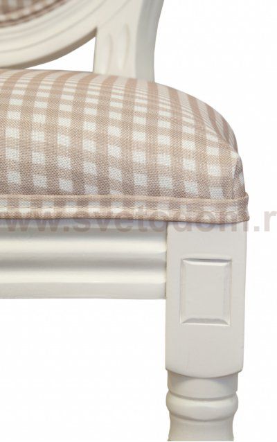 Стул Volker Classik Check MAK interior 5KS24501-17 Белый, коричневый