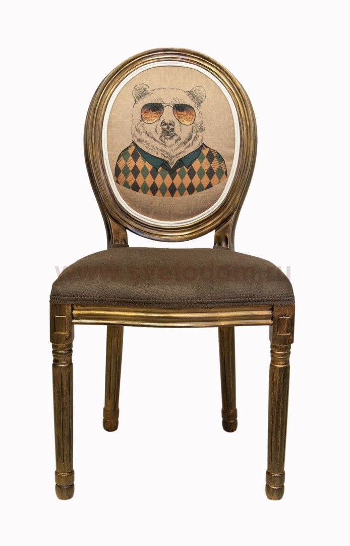 Стул Volker Brown Bear MAK interior 5KS24501-7 Коричневый, золотой