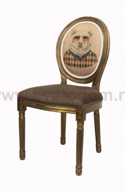 Стул Volker Brown Bear MAK interior 5KS24501-7 Коричневый, золотой