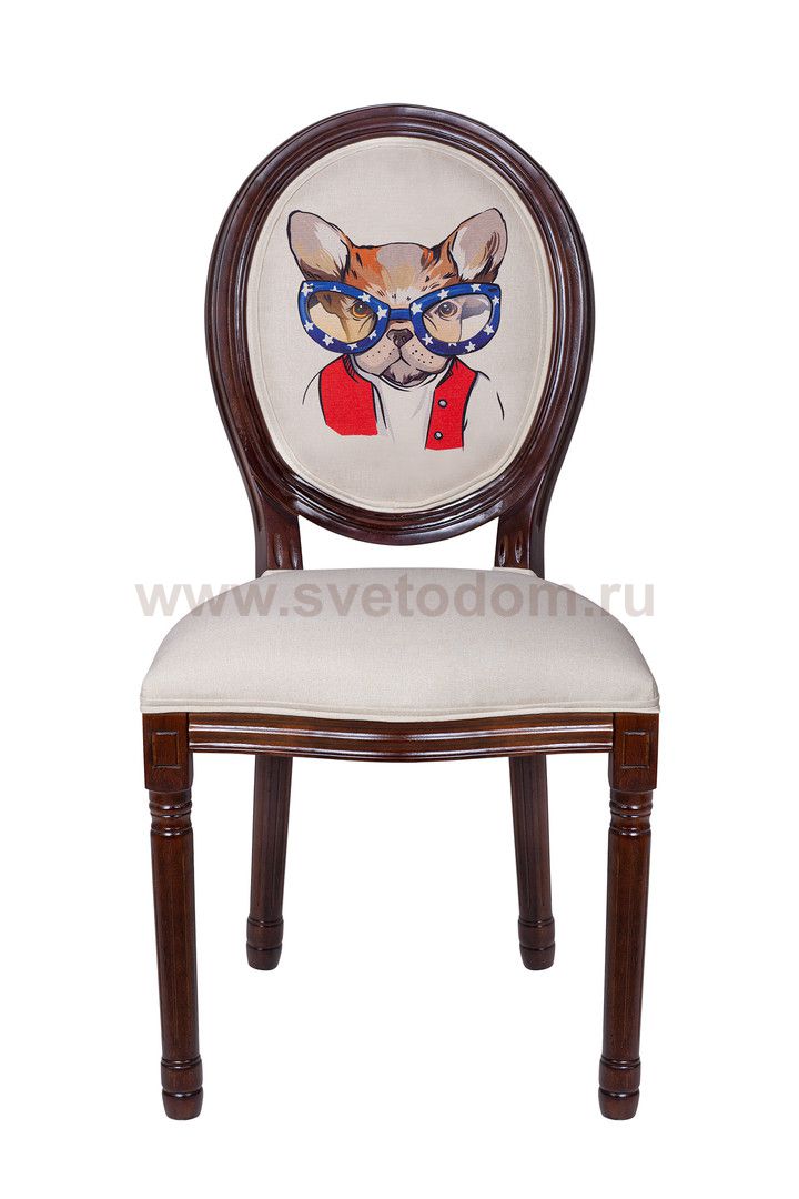 Стул Volker Bulldog Print MAK interior 5KS24501-BCDN Коричневый