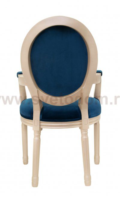 Мягкий стул с подлокотниками Volker Arm Gold MAK interior 5KS24505-B Синий, золотой