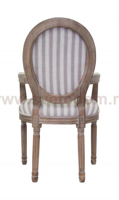 Мягкий стул с подлокотниками Volker Arm Pinstripe MAK interior 5KS24505-P Бежевый, серый