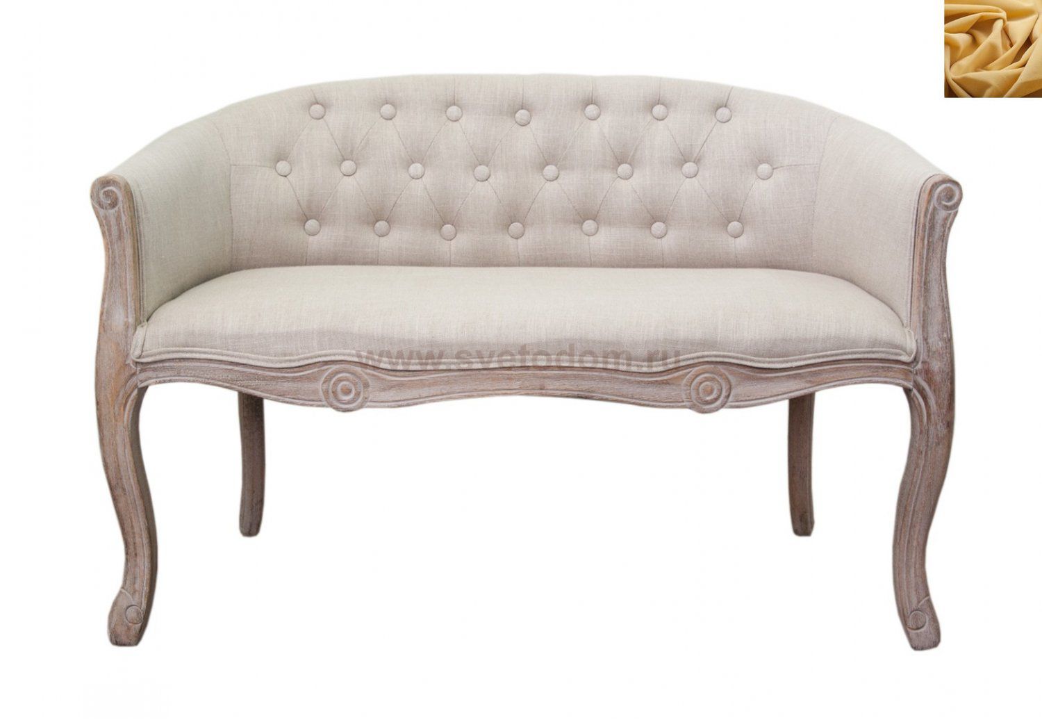 Дизайнерский двухместный диван Kandy Double Mocca MAK interior 5KS24558D-G-yellow Желтый