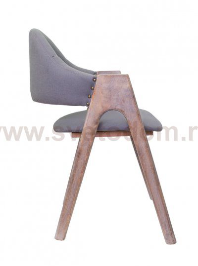 Мягкий стул с подлокотниками Bento MAK interior 5KS24565-G Серый