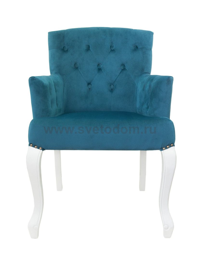 Классическое кресло Deron Blue and White MAK interior 5KS27625-BW Голубой,белый