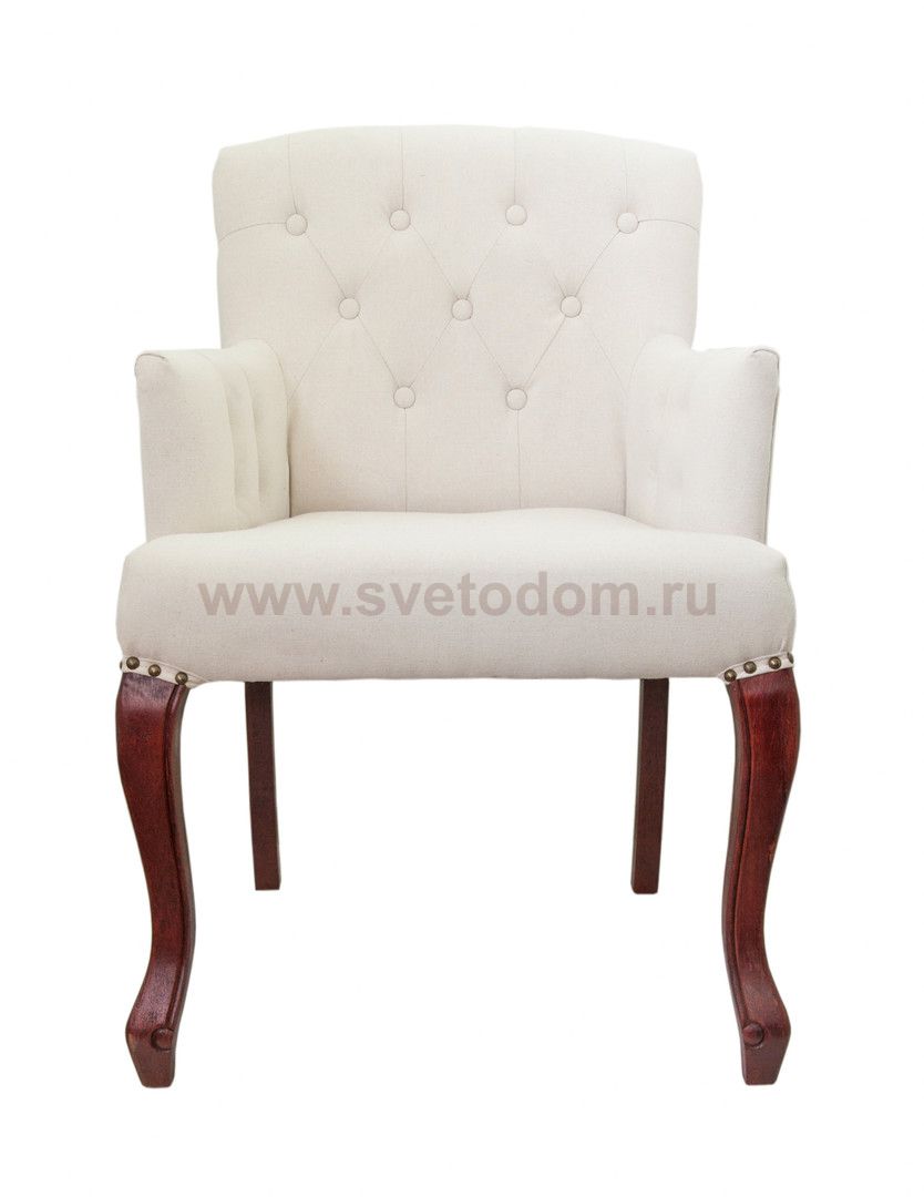 Классическое кресло Deron Beige Classic MAK interior 5KS27625-OR Бежевый, красный