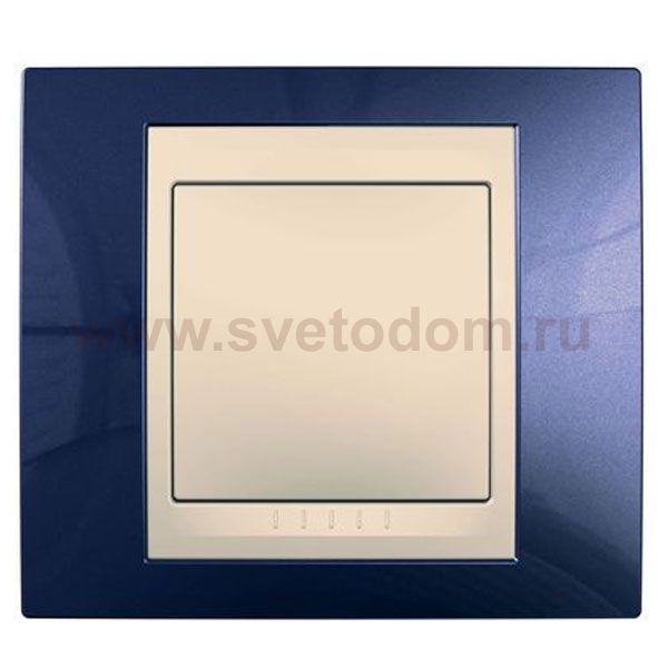 Рамка 1-ая MGU6.002.542 индиго/бежевый