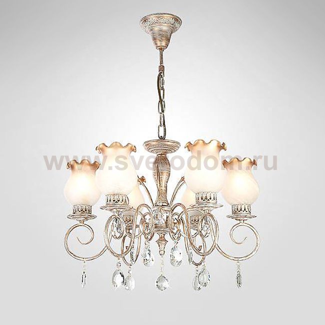 Eurosvet 60009/6 белый с золотом