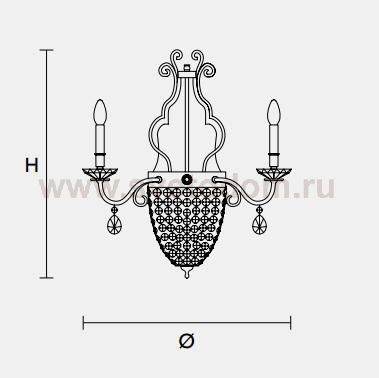 Настенный светильник Masiero CLASSICA 6005 A2+1