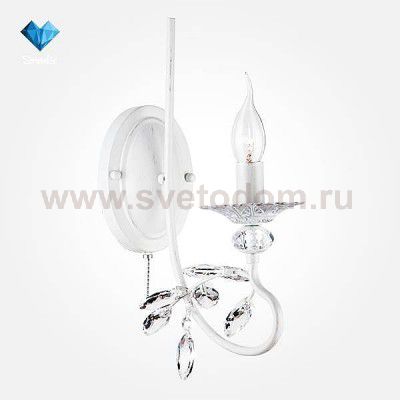 Настенный светильник бра Eurosvet 60057/1 белый с серебром Alexandria