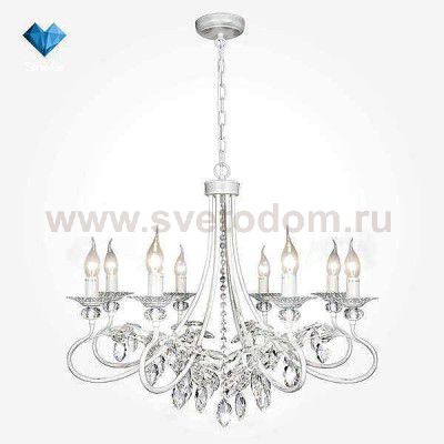 Люстра Eurosvet 60057/8 белый с серебром Alexandria