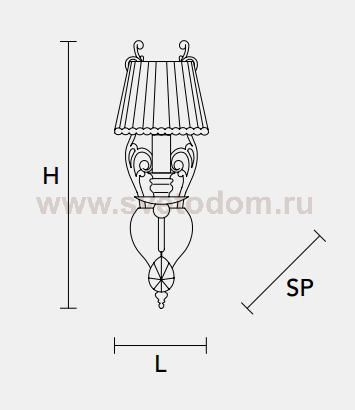 Настенный светильник Masiero CLASSICA 6010 A1