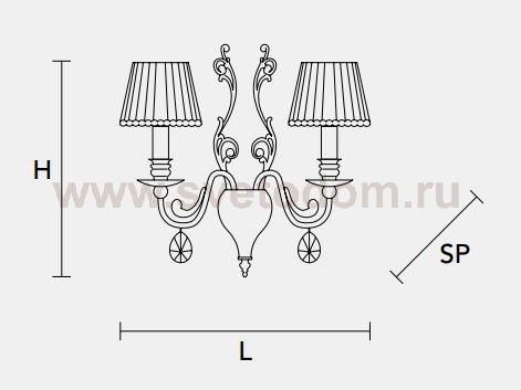 Настенный светильник Masiero CLASSICA 6010 A2